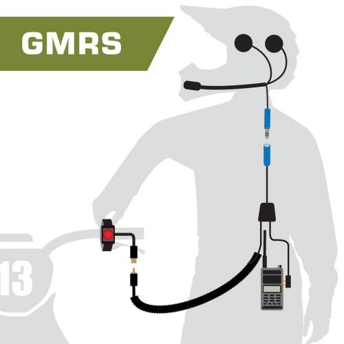 Rugged Radios - Rugged Radios Moto Max Kit With GMR2 Radio - Helmet Kit, Harness, and Handlebar Push-To-Talk