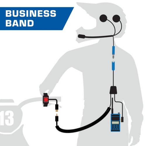 Rugged Radios - Rugged Radios Moto Max Kit With R1 Digital Radio - Helmet Kit, Harness, and Handlebar Push-To-Talk
