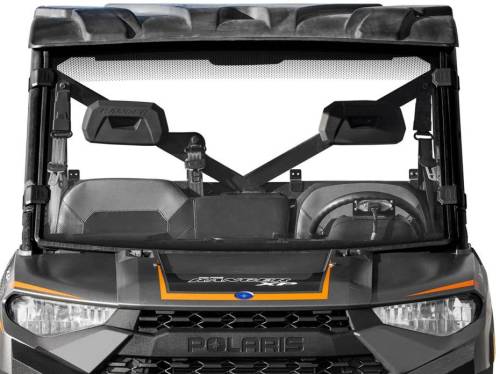 SuperATV - Polaris Ranger 1000 Full Windshield, Dots Print (Scratch Resistant Polycarbonate) Clear