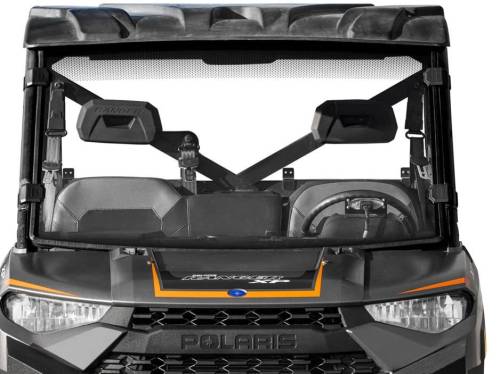 SuperATV - Polaris Ranger XP 1000 Full Windshield, Dots Print (Scratch Resistant Polycarbonate) Clear
