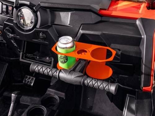 SuperATV - Polaris RZR Grab Bar Cup Holder (Orange)