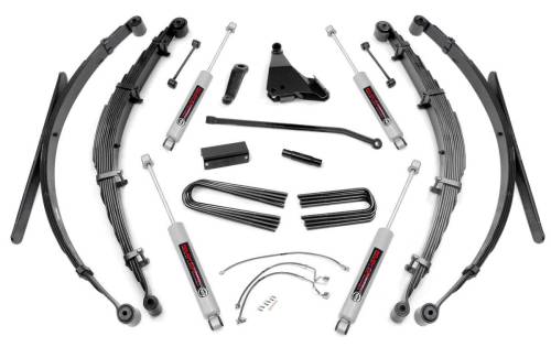 Rough Country - Rough Country Lift Kit for Ford (1999.5-04) F-250 & F-350 4x4, 8" with Rear Leafs & Premium N3 Shocks