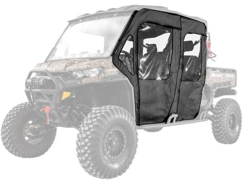 SuperATV - Can-Am Defender Primal Soft Cab Enclosure Doors without Rear Windshield (4 seater)