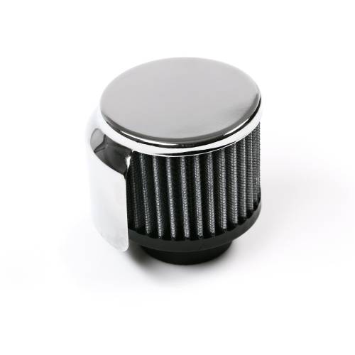 S&B - S&B Crankcase Vent Filter, 1.5" Hole, Clamp-On with Chrome Shield