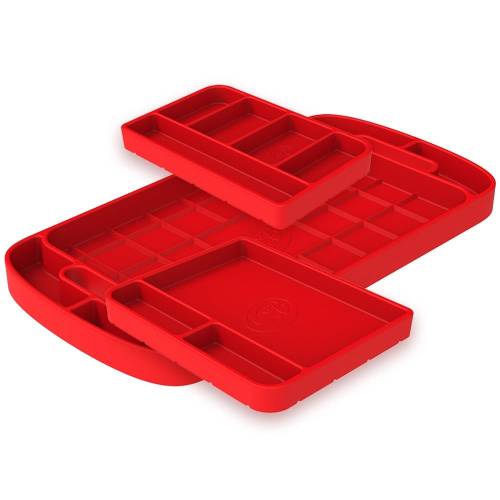 S&B - S&B Tool Trays, Flexible, Silicone, Red, Set of 3