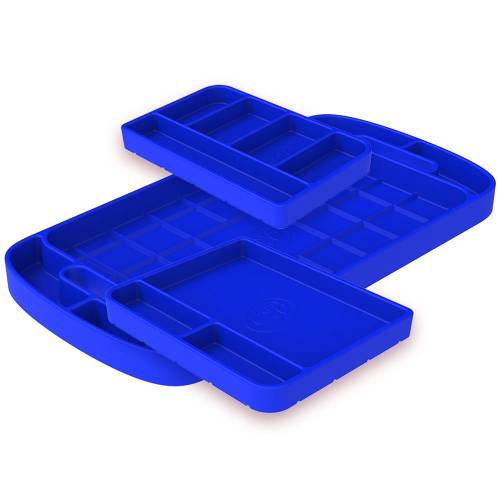 S&B - S&B Tool Trays, Flexible, Silicone, Blue, Set of 3