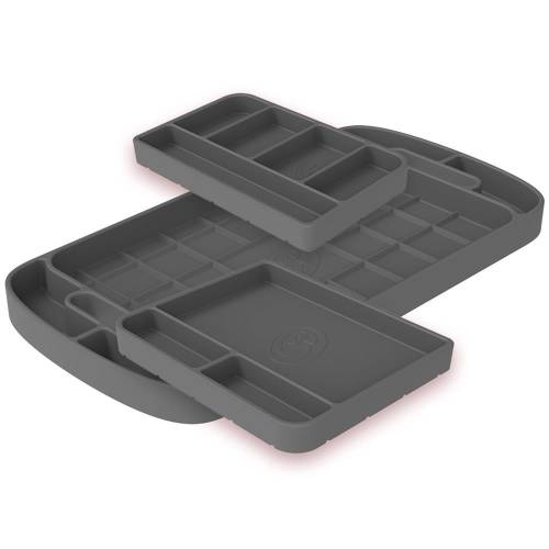 S&B - S&B Tool Trays, Flexible, Silicone, Charcoal, Set of 3