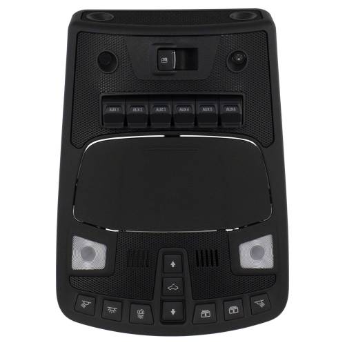 Ford Genuine Parts - Ford Motorcraft Overhead Console, Ford (2017-21) Super Duty (with upfitter switches - Ebony/Black)