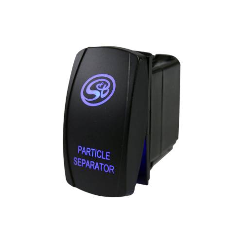 S&B - S&B Particle Separator Rocker Switches, Electrical. Black, Blue LED