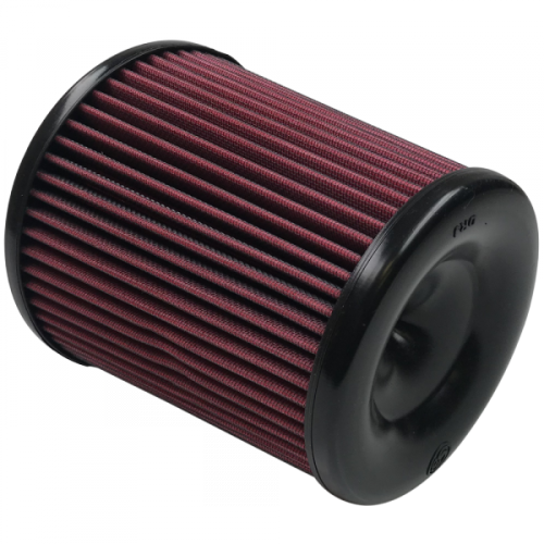 S&B - S&B Intake Replacement Filter for Jeep (2007-21) Wrangler 2.0L Turbo/3.6L, (2020-22) Gladiator 3.6L,  Ford (2015-23) Mustang GT/GT350 2.3L Ecoboost/5.0L/5.2L Cotton Cleanable (Red)
