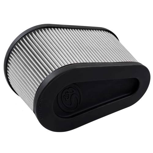 S&B - S&B Intake Replacement Filter for Chevy/GMC (2020-23) 2500/3500 6.6L, Diesel - Chevy/GMC (2020-23) 2500/3500 6.6L, Gas, Dry Extendable (White)