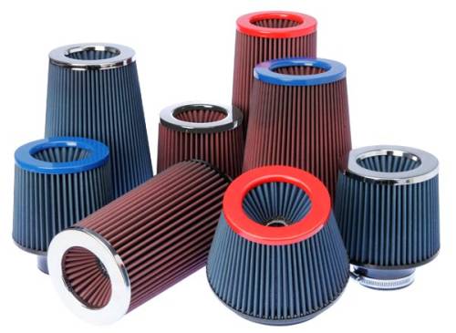 S&B - S&B Universal Air Filter, 5"Flange ID x 5.25" Top Width x 6.5" Base Width x 9" Element Height, Traditional, Cotton