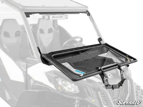 SuperATV - SuperATV Flip Down Glass Windshield for Can-Am (2018-26) Maverick Trail (w/ Driver's Side Wiper)