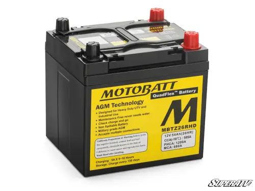 SuperATV - SuperATV Motobatt Battery Replacement for Polaris (2006-24) RZR (OEM# 4012864)