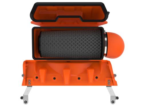 aFe - aFe Power Magnum FORCE Stage-2 Orange Edition Cold Air Intake System for Ram (2021-24) V8-6.2L (sc) 1500 TRX, Black Pro 5R