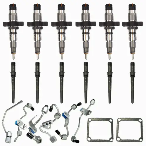Industrial Injection - Industrial Injection II Remanufactured Injector Pack for Dodge (2003-04) 5.9L Cummins, w/Connecting Tubes & Fuel Lines (Stock)