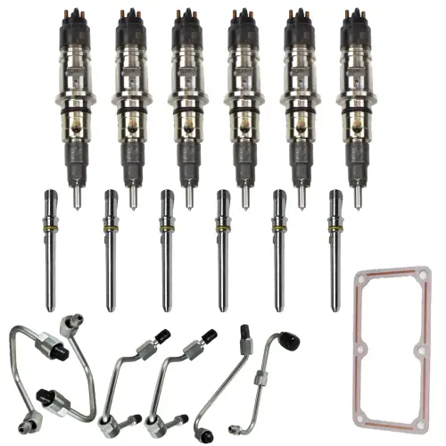 Industrial Injection - Industrial Injection II Remanufactured Injector Pack for Dodge/Ram (2007.5-12) 6.7L Cummins, w/Connecting Tubes & Fuel Lines (Stock)