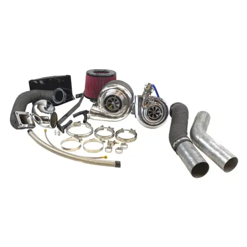 Industrial Injection - Industrial Injection Quick Spool Compound Turbo Kit with Phat Shaft for Dodge (1994-02) 62 & A Borg, 2nd Gen