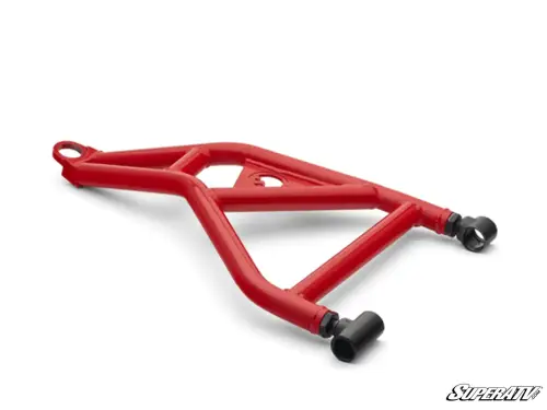 SuperATV - SuperATV High-Clearance A-Arms for Polaris (2024+) RZR XP (Non-Adjustable, Upper, Heavy-Duty 4340 Chromoly Steel) Red