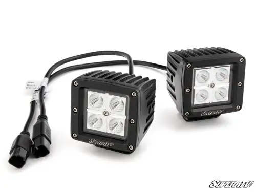 SuperATV - SuperATV 3" LED Cube Lights (Clear, Formed Cage Mount (See Fitment))