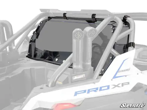 SuperATV - SuperATV Rear Windshield for Polaris (2020+) RZR Pro XP, 2 Seat (Standard Polycarbonate - Dark Tint)