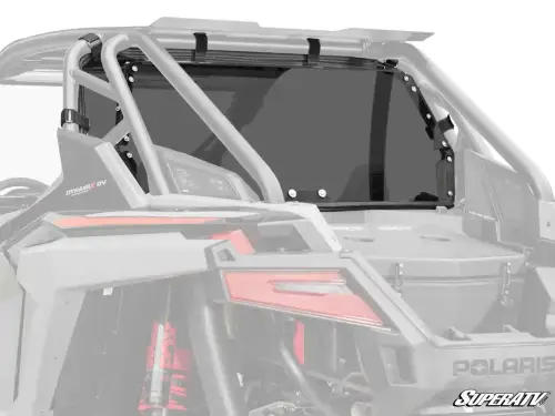 SuperATV - SuperATV Rear Windshield for Polaris (2022+) RZR Turbo R 2 Seat w/ Rockford Fosgate Audio (Standard Polycarbonate - Light Tint)