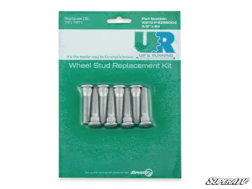 SuperATV - SuperATV Up and Running Wheel Studs for Polaris (2008+) RZR, OEM Part #: 7517871 & 7518378