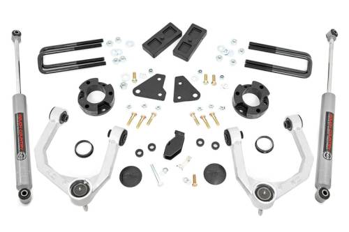 Rough Country - Rough Country Lift Kit for Ford (2019-23) Ranger 4x4 w/ Factory Cast Steel Knuckles, 3.5" w/ Premium N3 Shocks