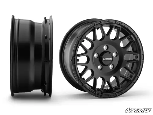 SuperATV - SuperATV Assault Industries Hellfire Wheels w/ Innerlock Technology for Can-Am (2008-26) / Kawasaki (2004-26) 4/136 Bolt Pattern, 10" Wheel Width (Satin Black)