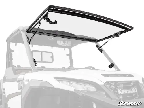 SuperATV - SuperATV Scratch-Resistant Flip Windshield for Kawasaki (2024+) Ridge