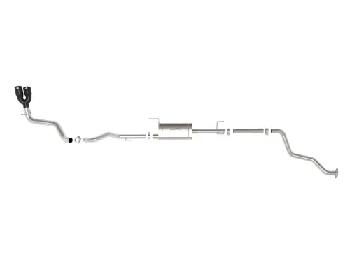 aFe - aFe Power Vulcan Series 2.5"-3" Cat-Back Exhaust System for Toyota (2024-26) L4-2.4L (t) Tacoma, (304 Stainless Steel w/ Black Tips)
