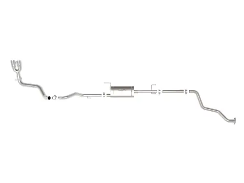 aFe - aFe Power Vulcan Series 2.5"-3" Cat-Back Exhaust System for Toyota (2024-26) L4-2.4L (t) Tacoma, (304 Stainless Steel w/ Polished Tips)