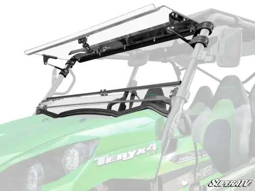 SuperATV - SuperATV Scratch Resistant Flip Windshield for Kawasaki (2016-24) Teryx 800