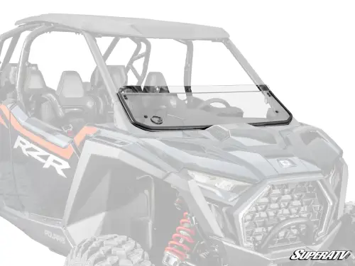 SuperATV - SuperATV Half Windshield for Polaris (2025) RZR Pro S, Standard Polycarbonate - Clear