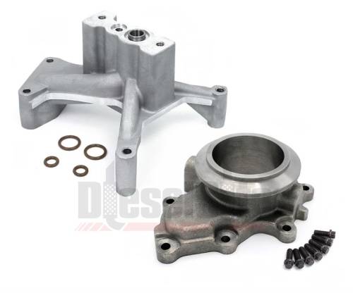 DieselSite - DieselSite Non-EBV Pedestal & Flange for Ford (1999.5-03) 7.3L Power Stroke (Complete Kit)