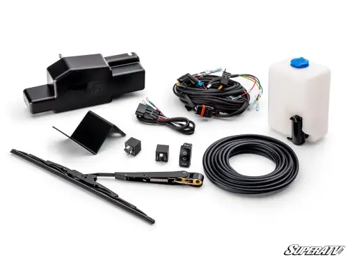 SuperATV - SuperATV Electric UTV Windshield Wiper Kit for Maxdrive Power Flip Glass Windshields (FGWS-CA-COM)