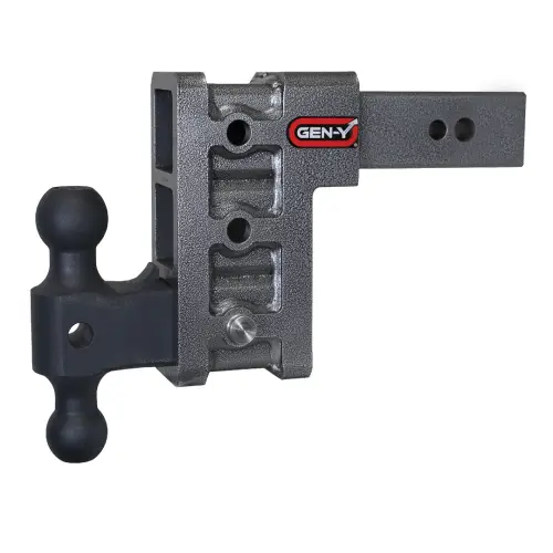 GEN-Y Hitch - GEN-Y Hitch MEGA-DUTY 32K Drop Hitch (2.5″ or 3″ Shank) w/ 3" Receiver, 6" Drop (3 Adjustable Positions), Includes Dual Ball Mount