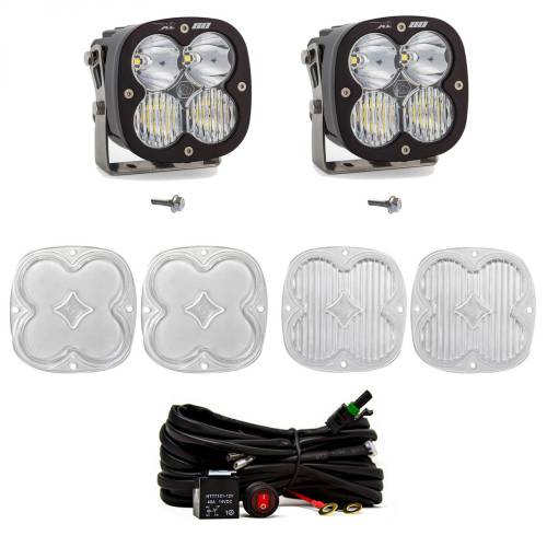 Baja Designs - Baja Designs XL80 A-Pillar Light Kit for Ford (2021-25) Bronco / (2022-25) Bronco Raptor, Driving/Combo Light Pattern, Clear Lens, Toggle Wiring
