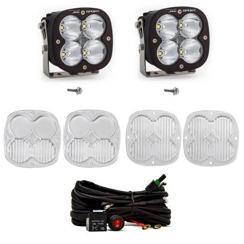 Baja Designs - Baja Designs XL Sport A-Pillar Light Kit for Ford (2021-25) Bronco / (2022-25) Bronco Raptor, Spot Light Pattern, Clear Lens, Toggle Wiring