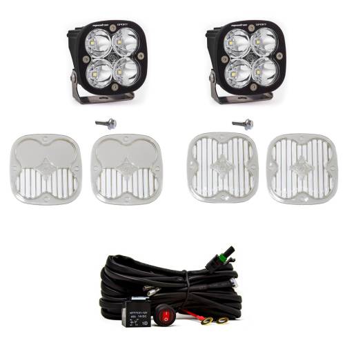 Baja Designs - Baja Designs Squadron Sport A-Pillar Light Kit for Ford (2021-25) Bronco / (2022-25) Bronco Raptor, Spot Light Pattern, Clear Lens, Toggle Wiring