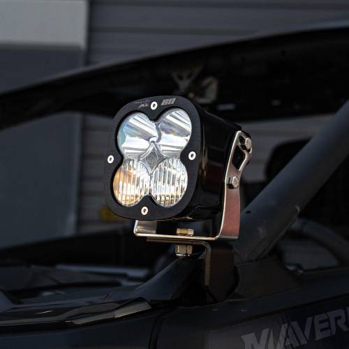 Baja Designs - Baja Designs XL80 A-Pillar Kit for Can-Am (2024-25) Maverick R, Driving/Combo Light Pattern, Clear Lens