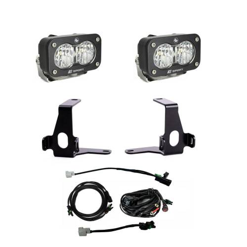 Baja Designs - Baja Designs S2 Sport Reverse Kit for Toyota (2024-25) Tacoma, Wide Cornering Light Pattern, Clear Lens, Toggle Wiring