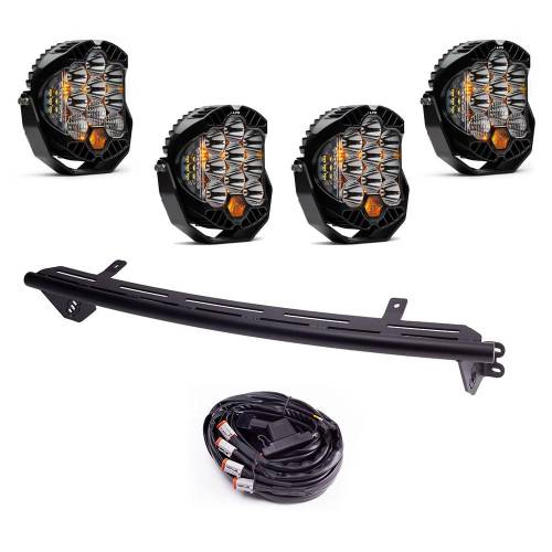 Baja Designs - Baja Designs Bull Bar Light Kit for Ford (2023-25) F-250/350 Super Duty, LPT Pro Lights, Driving/Combo Light Pattern, Clear Lens, Upfitter Wiring