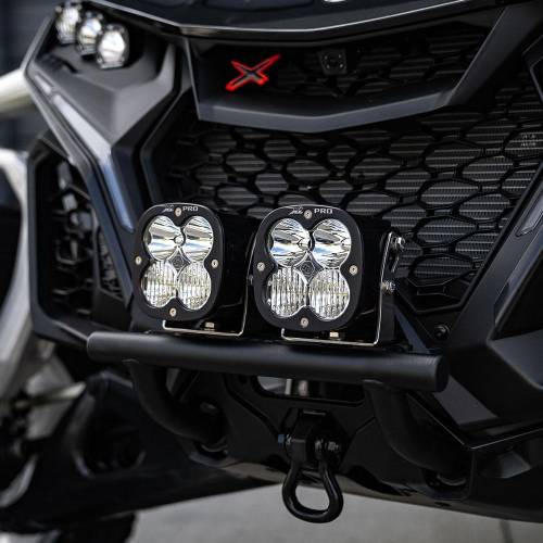 Baja Designs - Baja Designs Push Bar Bumper Light Kits for Can-Am (2024-25) Maverick R, XL Pro Lights, Driving/Combo Light Pattern, Clear Lens