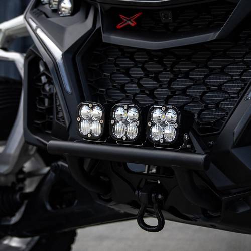 Baja Designs - Baja Designs Push Bar Bumper Light Kits for Can-Am (2024-25) Maverick R, Squadron Sport Lights, Driving/Combo Light Pattern, Clear Lens