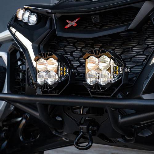 Baja Designs - Baja Designs Pre-Runner Bumper Light Kits for Can-Am (2024-25) Maverick R, LP4 Lights, Driving/Combo Light Pattern, Clear Lens