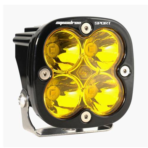 Baja Designs - Baja Designs Squadron Sport Black LED Auxiliary Light Pod - Universal (Spot Light Pattern, Baja Amber Lens)