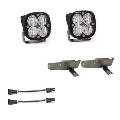 Baja Designs - Baja Designs Squadron Sport Fog Pocket Light Kit for Ford (1999-10) F-250/350 Super Duty (Wide Cornering Light Pattern, Clear Lens)
