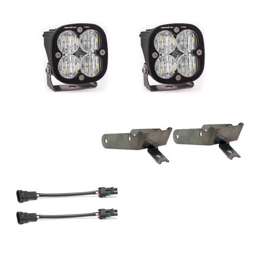 Baja Designs - Baja Designs Squadron Pro Fog Pocket Light Kit for Ford (1999-10) F-250/350 Super Duty (Wide Cornering Light Pattern, Clear Lens)