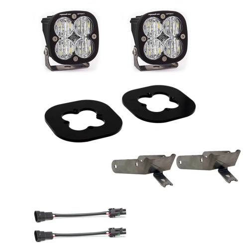 Baja Designs - Baja Designs Squadron Sport Fog Pocket Light Kit for Ford (2011-16) F-250/350 Super Duty, Wide Cornering Light Pattern, Clear Lens